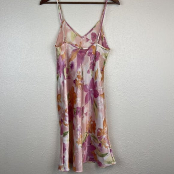Gilligan O'Malley Women s Y2K Spring Floral Pastel Slip Dress Size Medium - Picture 4 of 4